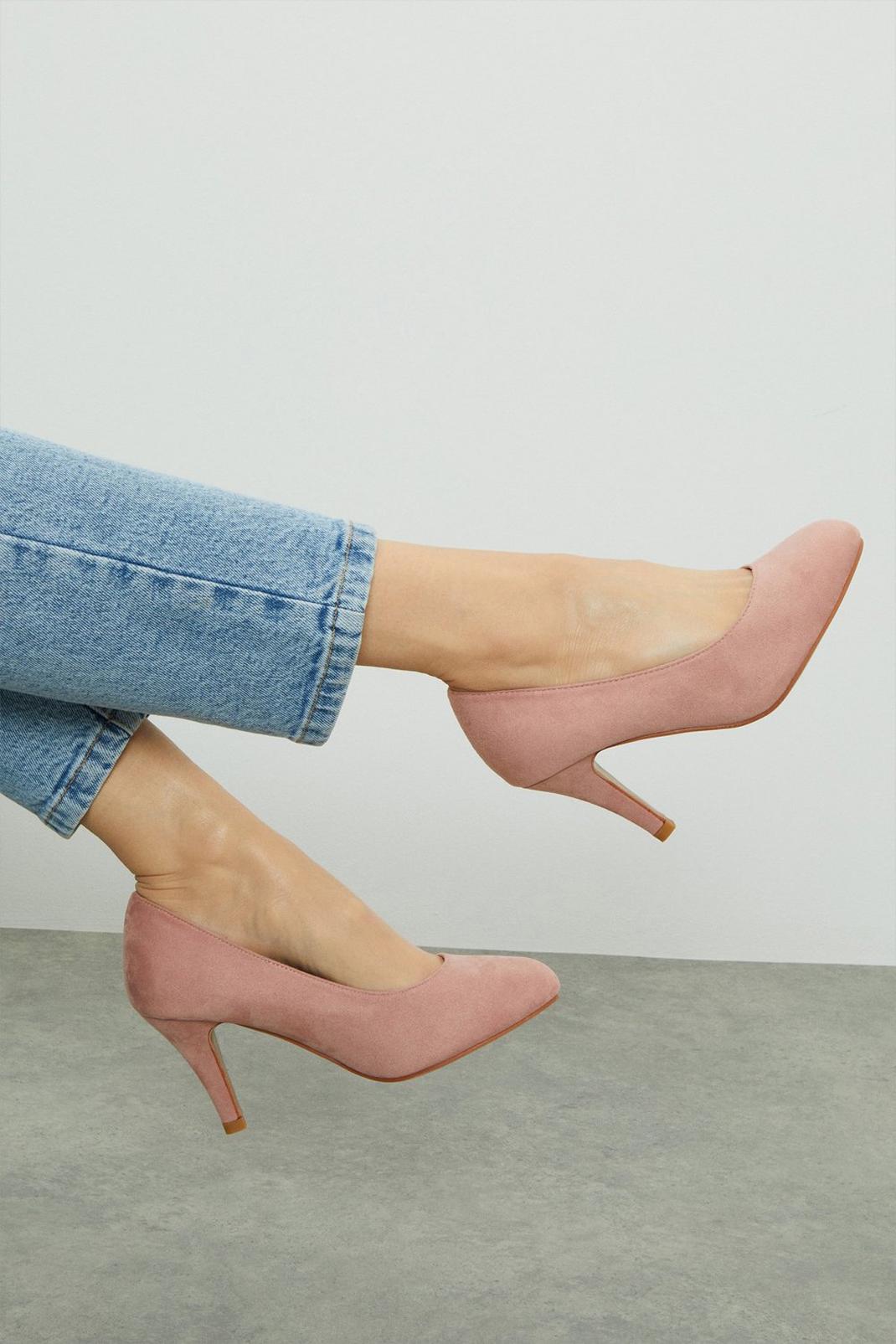 Blush Good For The Sole: Extra Wide Eloise Court Shoes image number 1