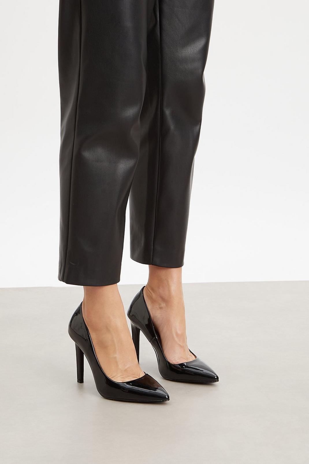 True black Principles: Cara Pointed Court Shoes image number 1