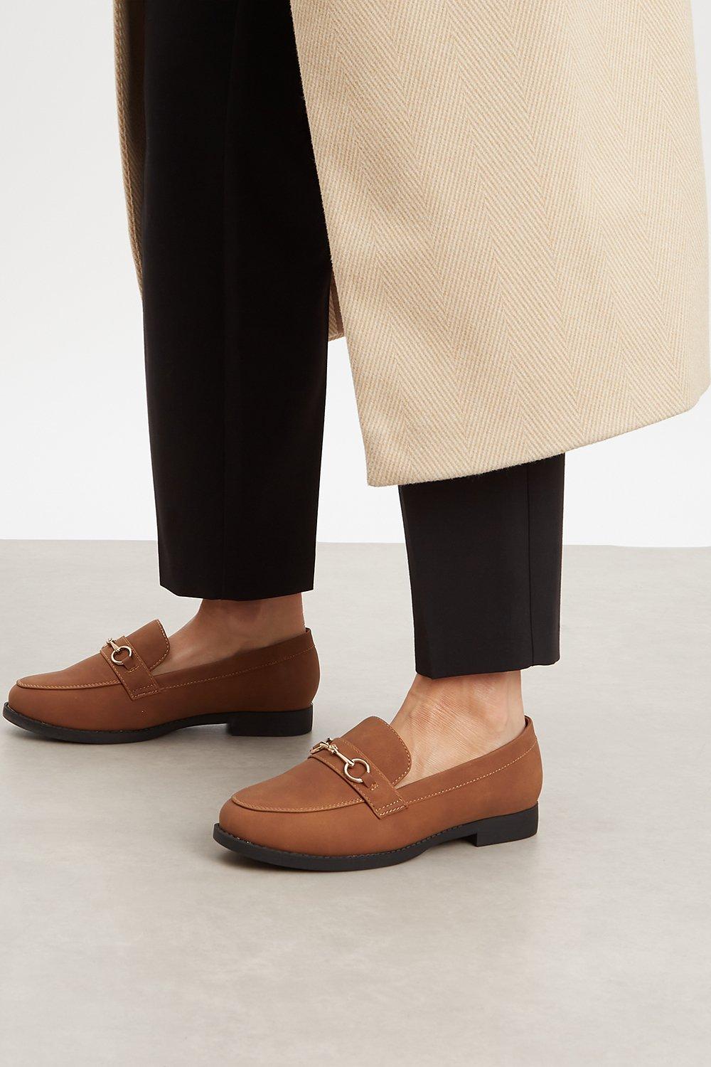 dorothy perkins tan loafers