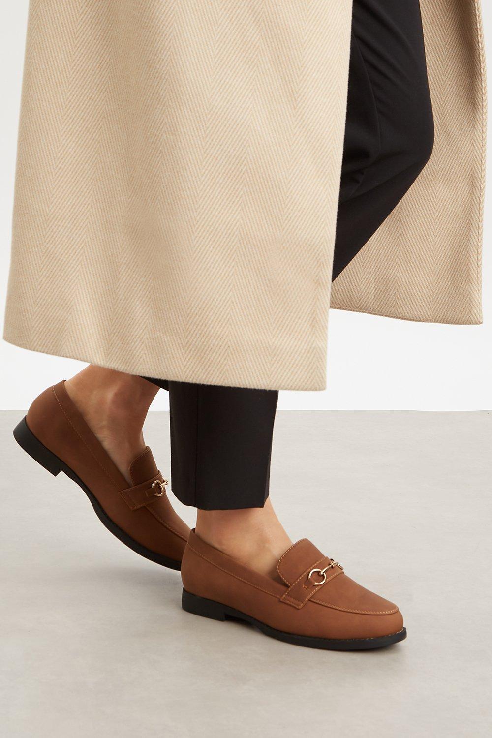 dorothy perkins tan loafers