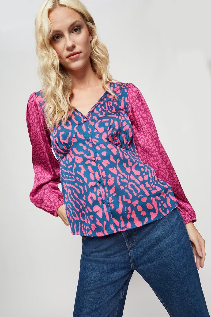 Pink Leopard Mix And Match Top