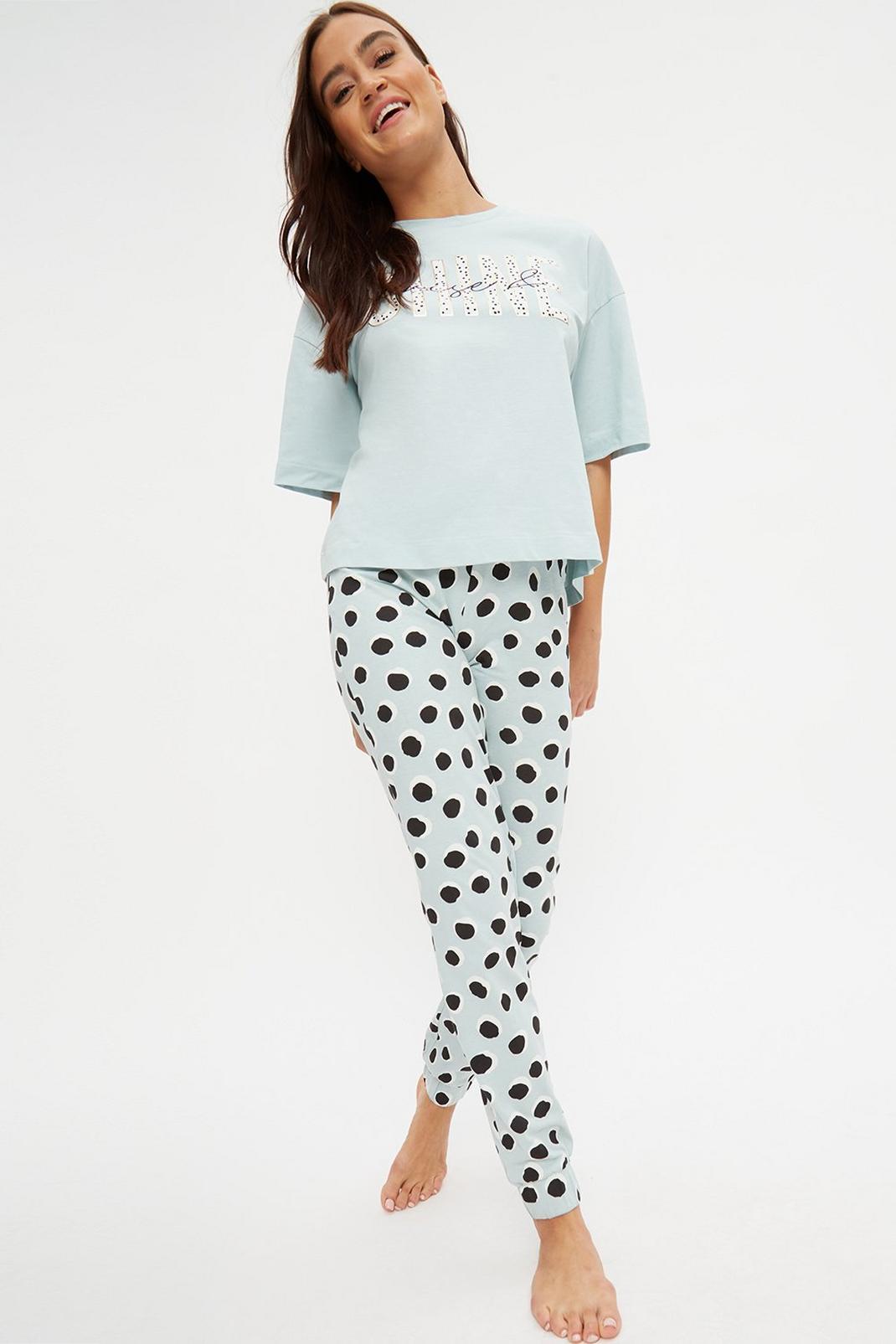 209 Sage Rise And Shine Tee And Spot Pant set image number 2
