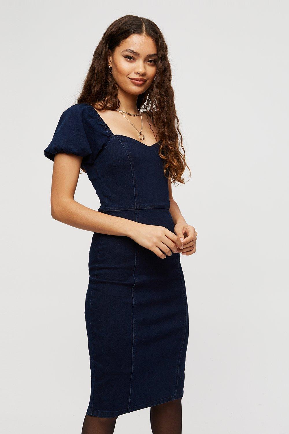 denim bodycon dress uk