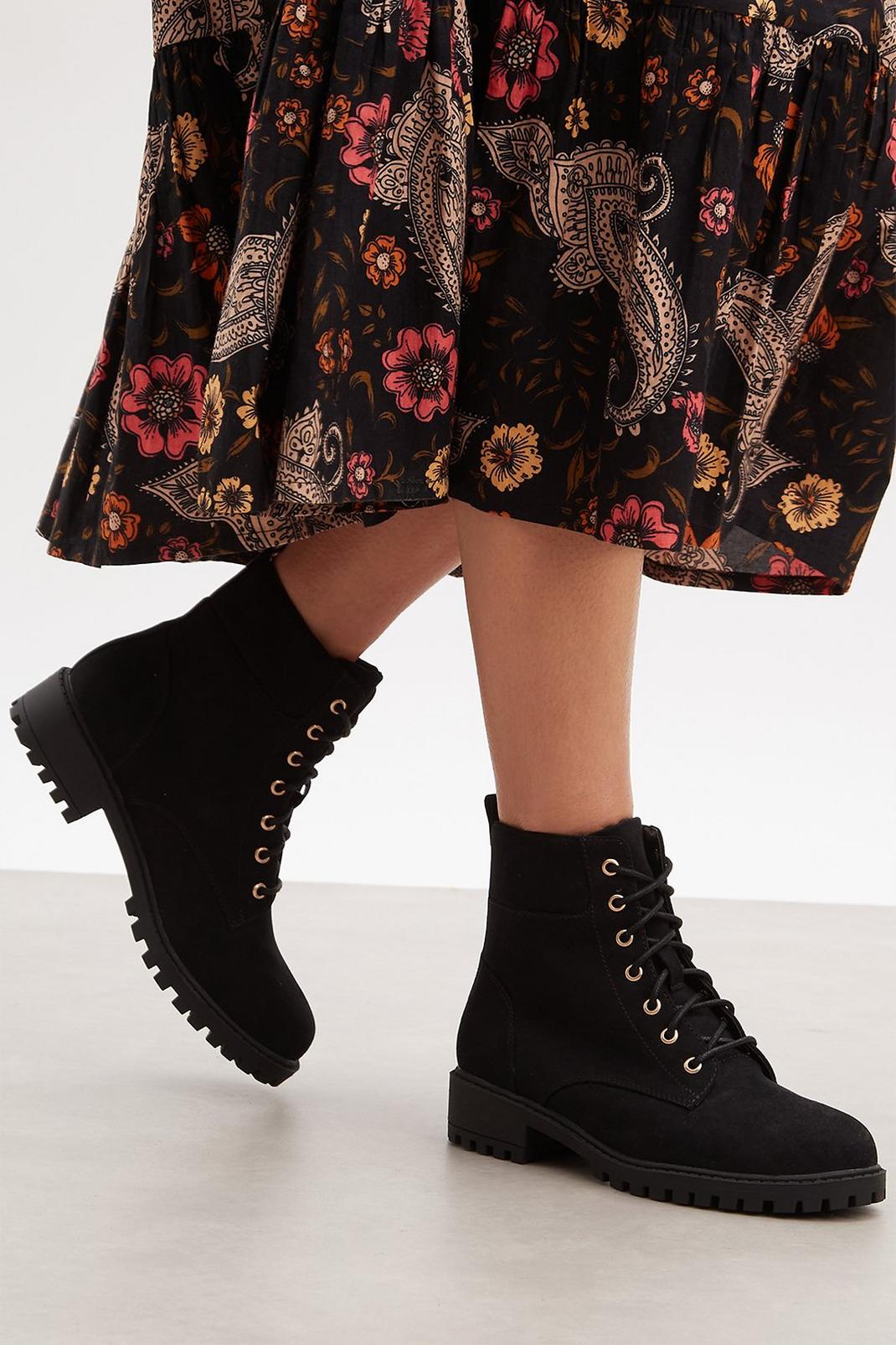 Black Good For The Sole: May Comfort Lace Up Boot image number 1