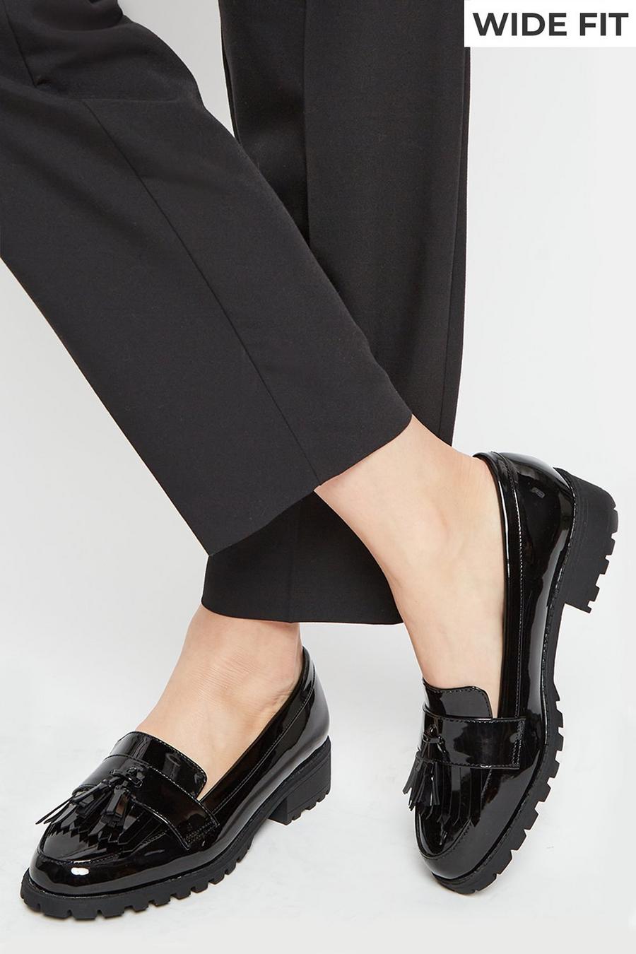 Good For The Sole: Wide Fit Bella Comfort Tassel Patent Loafer