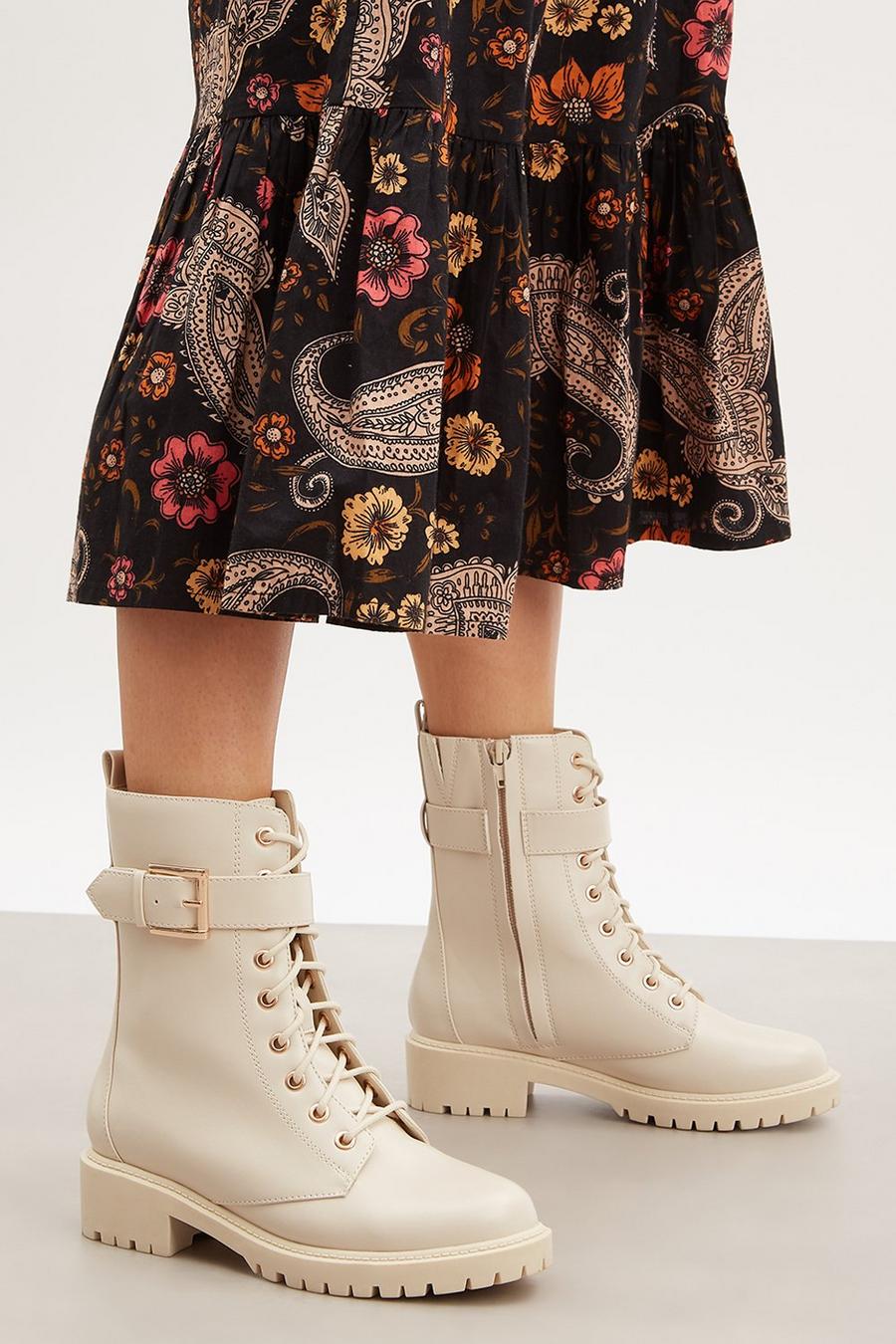 Good For The Sole: Marion Comfort Buckle Lace Up Boot