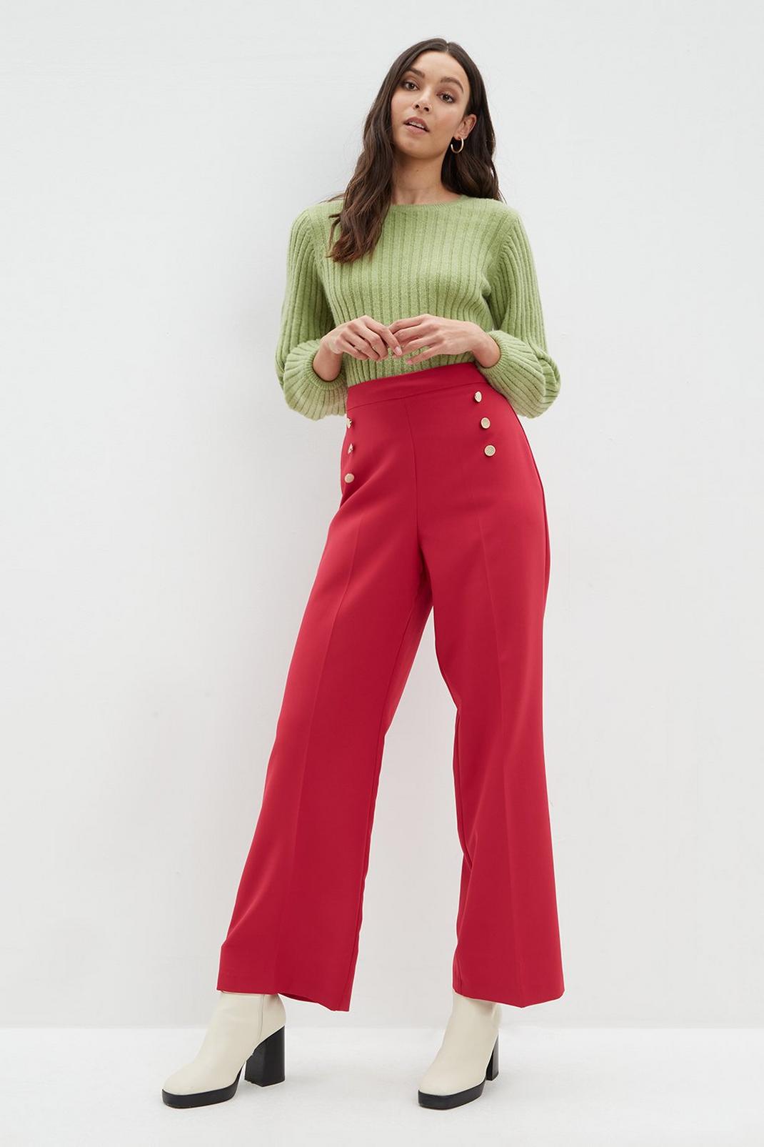 Pink Palazzo Wide Leg Trousers image number 1