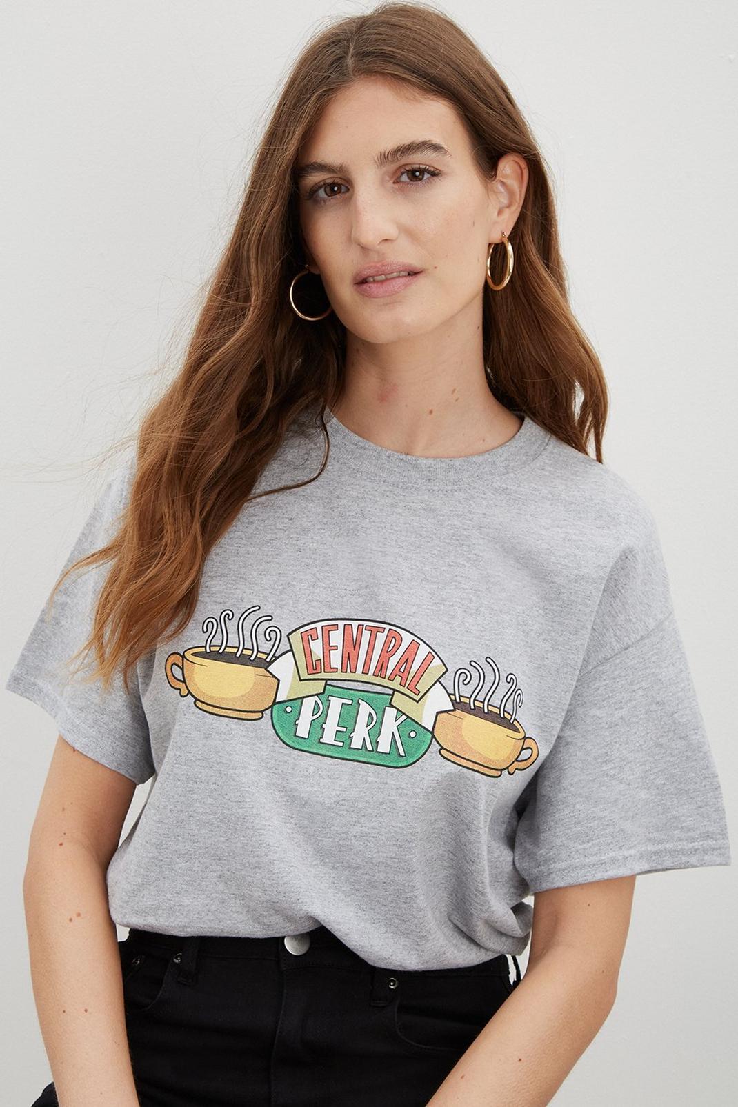 Grey marl Central Perk Oversized T-shirt image number 1