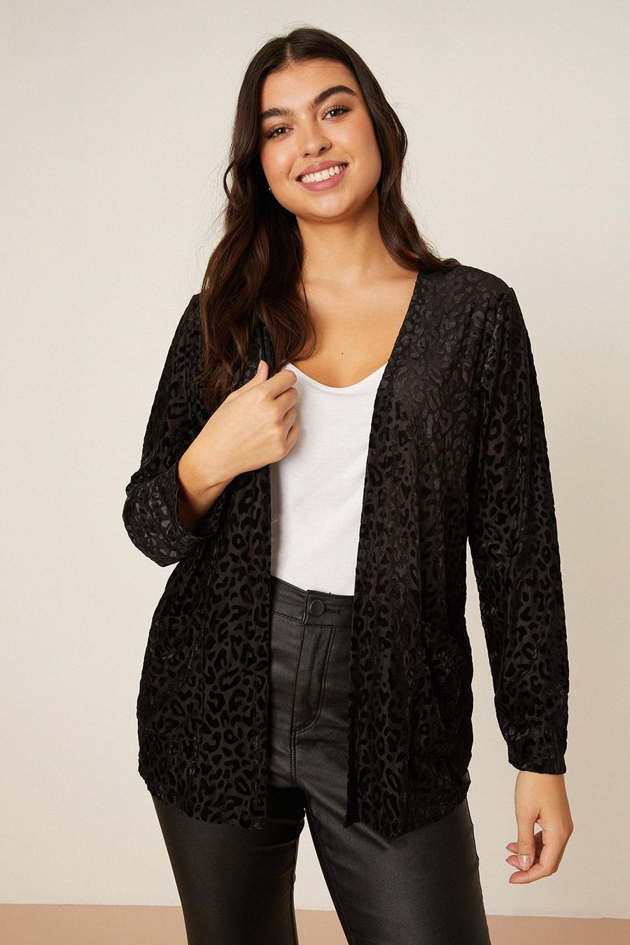 Curve Animal Textured Cover Up