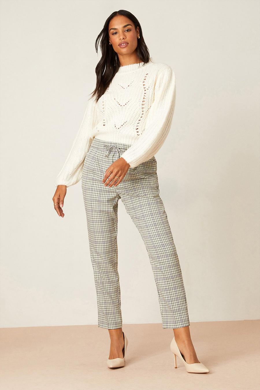 Pastel Check Tailored Trousers