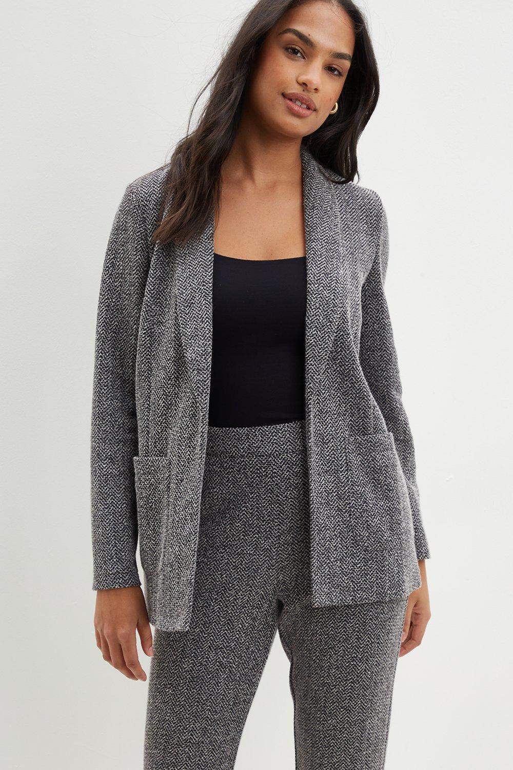 plus size boucle blazer