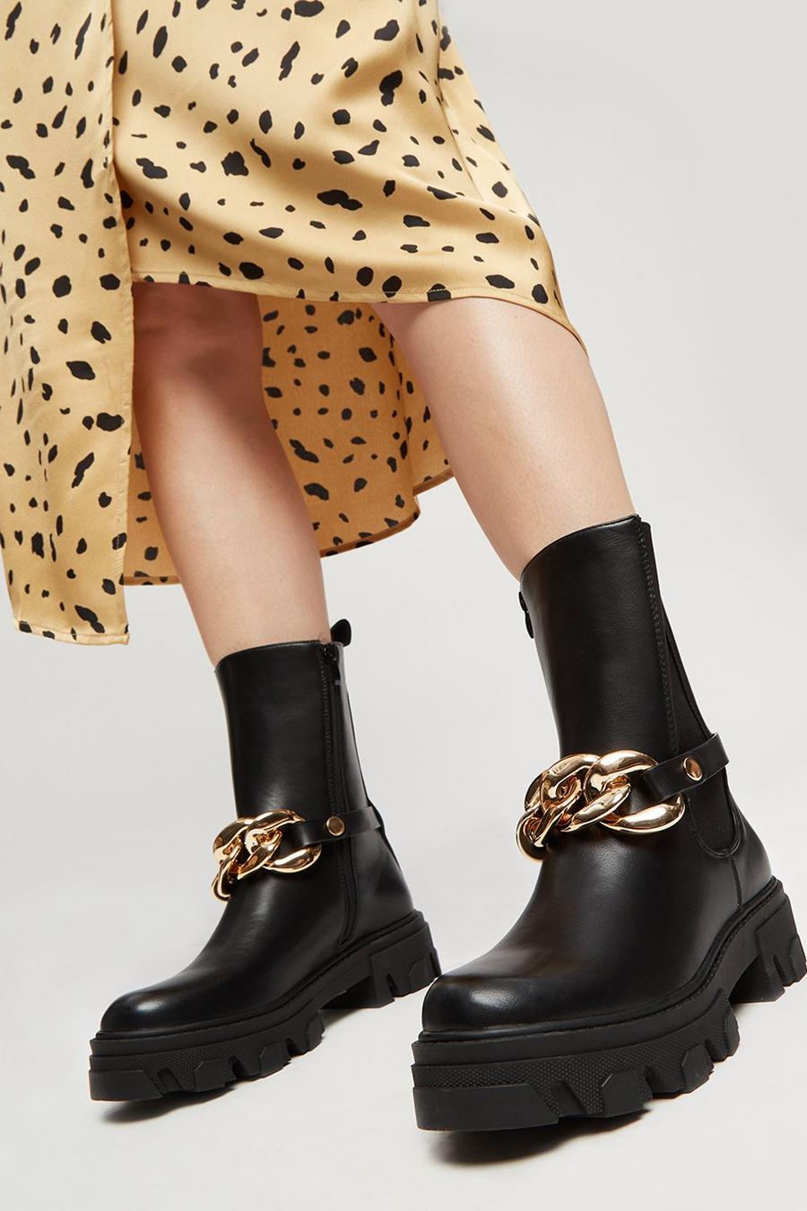 Molly Chunky Chain Chelsea Boots