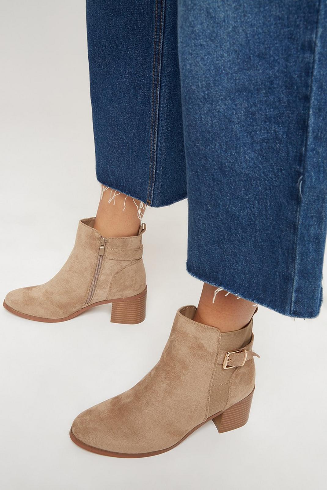 135 Mae Buckle Detail Heeled Ankle Boot image number 1