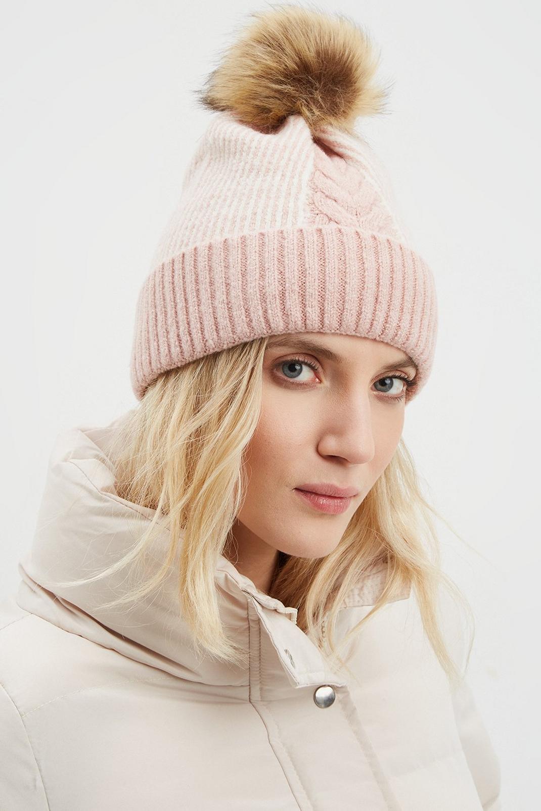 155 Cable Knit Pom Beanie  image number 1