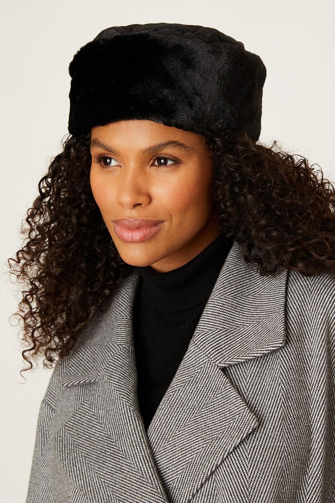 105 Quilted Fur Hat image number 1