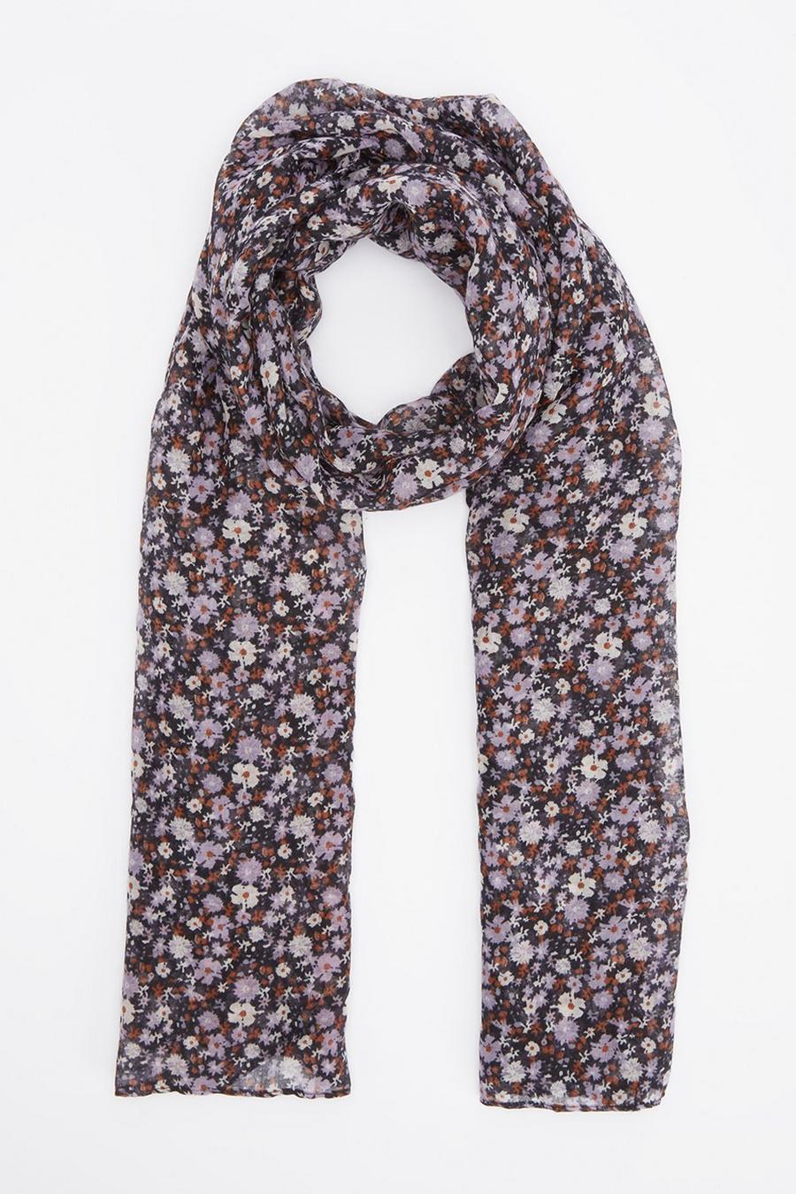 Blues Floral Scarf