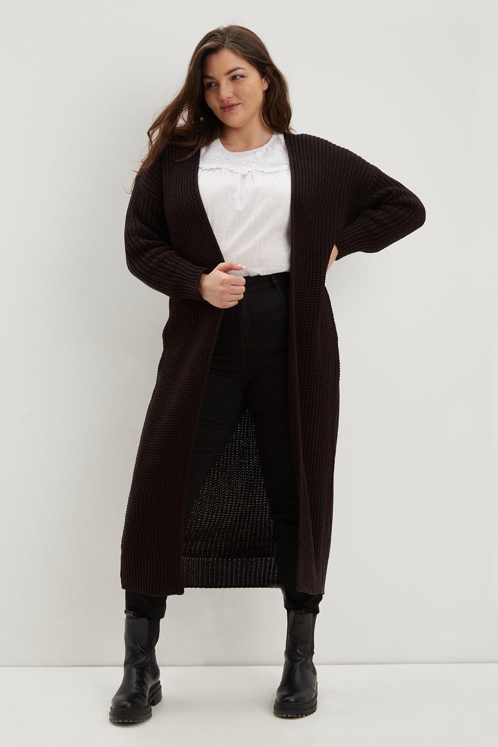 dorothy perkins long black cardigan