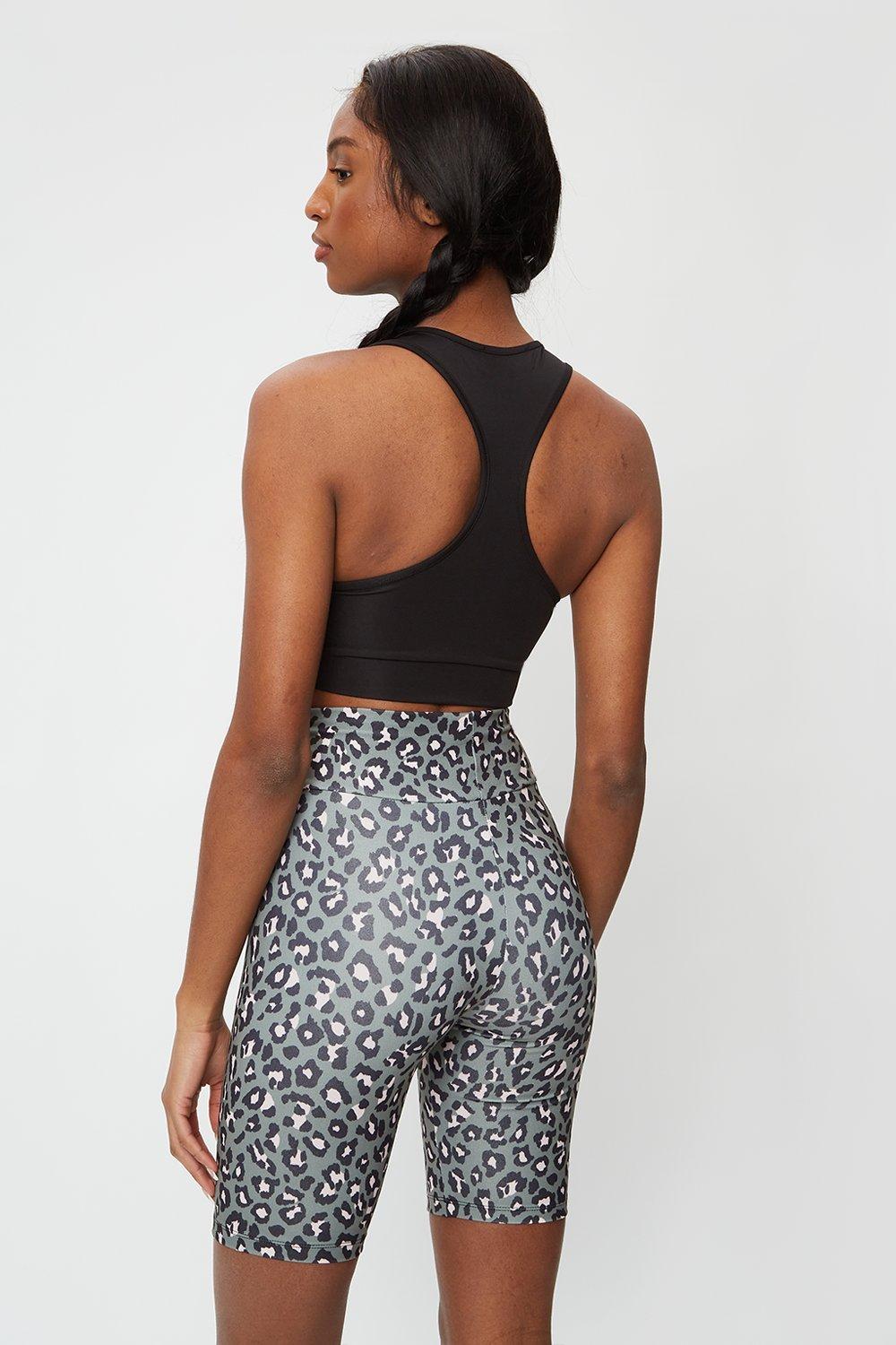 animal print cycling shorts