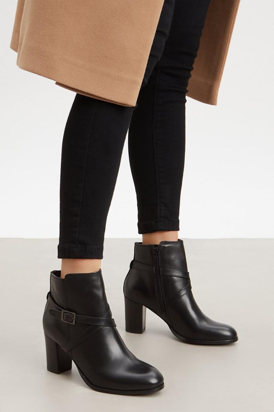 Good For The Sole: Reese Leather Heeled Ankle Boot