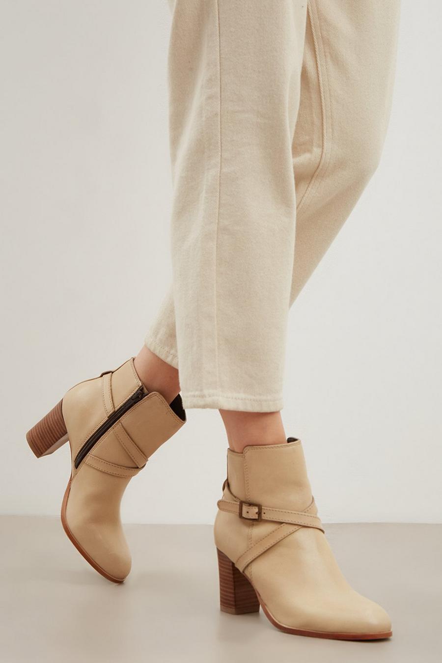 Good For The Sole: Reese Leather Heeled Ankle Boot