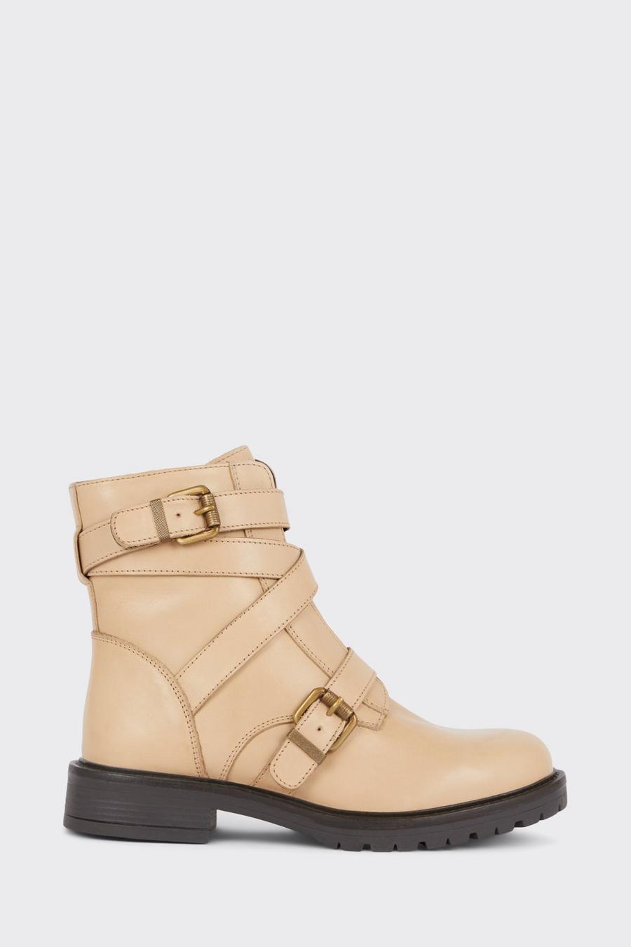 Good For the Sole: Rowan Double Strap Leather Biker Boot