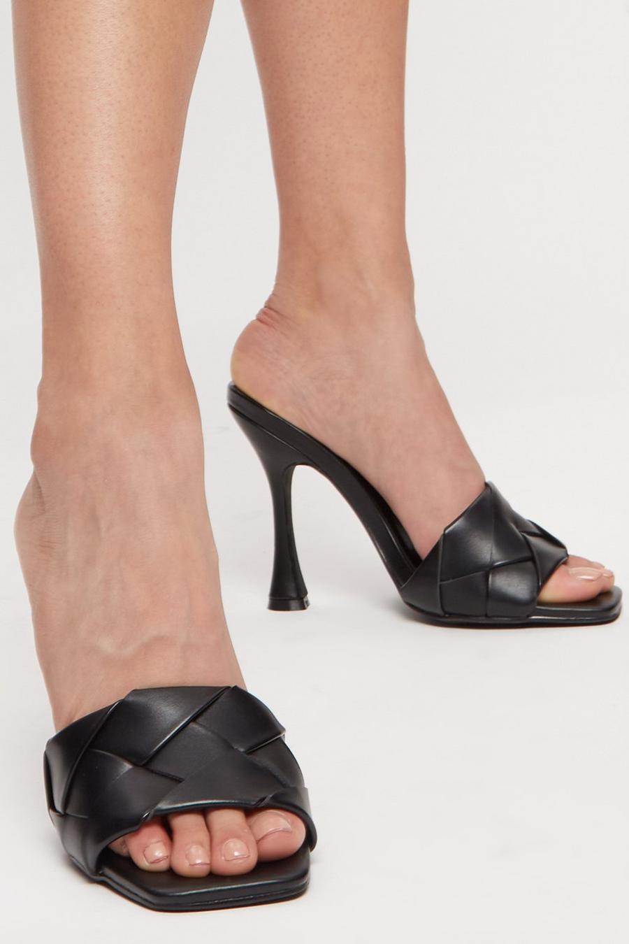 Faith: Emellia Wide Fit Quilted Heeled Mule