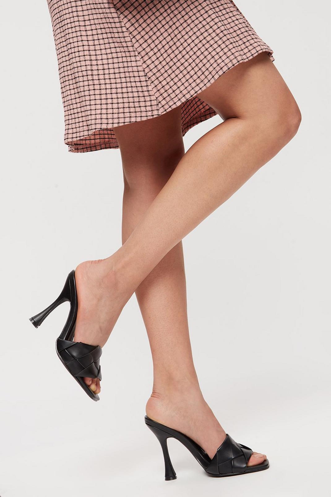 105 Faith: Emellia Wide Fit Quilted Heeled Mule image number 2