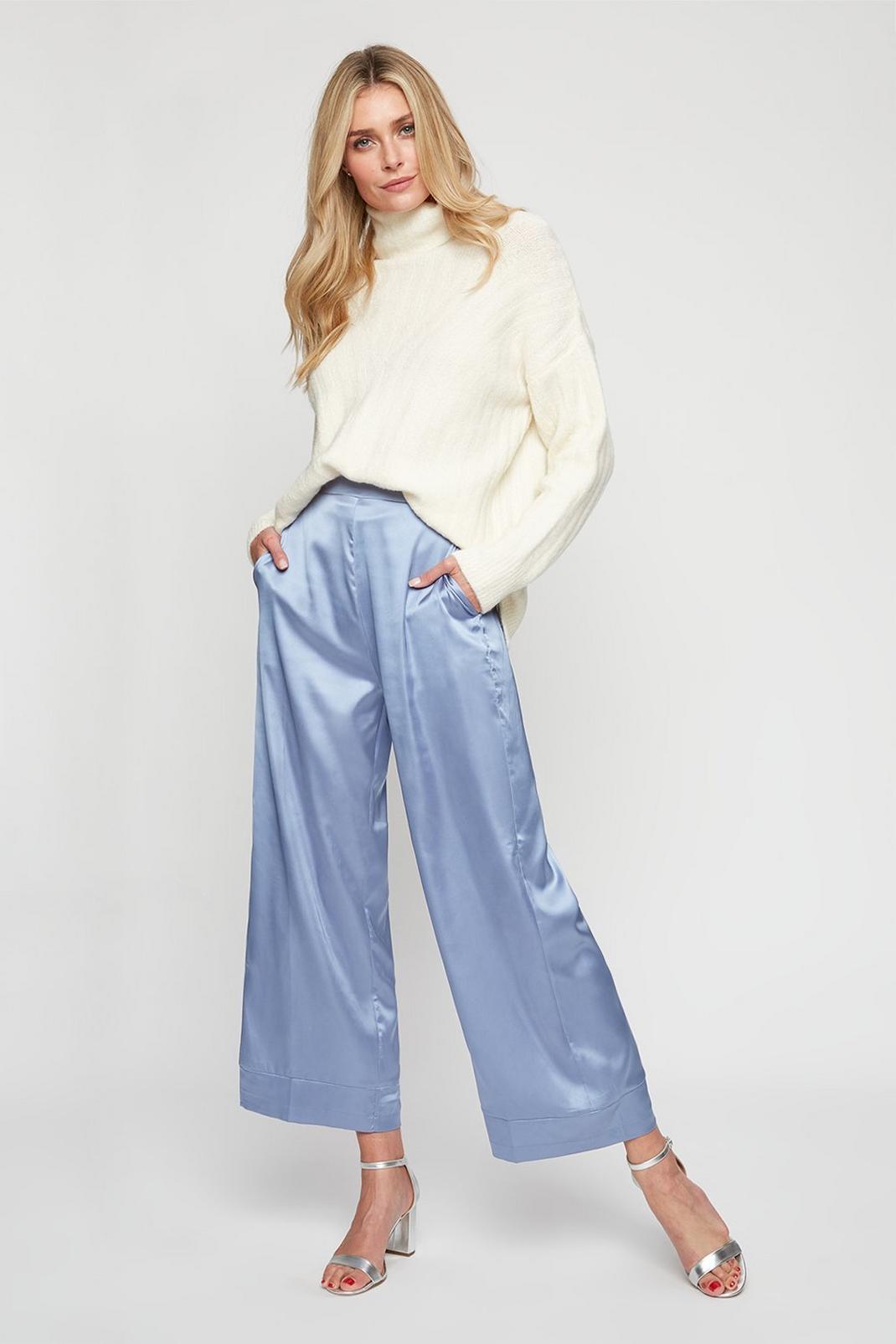 106 Satin Palazzo Trouser image number 1