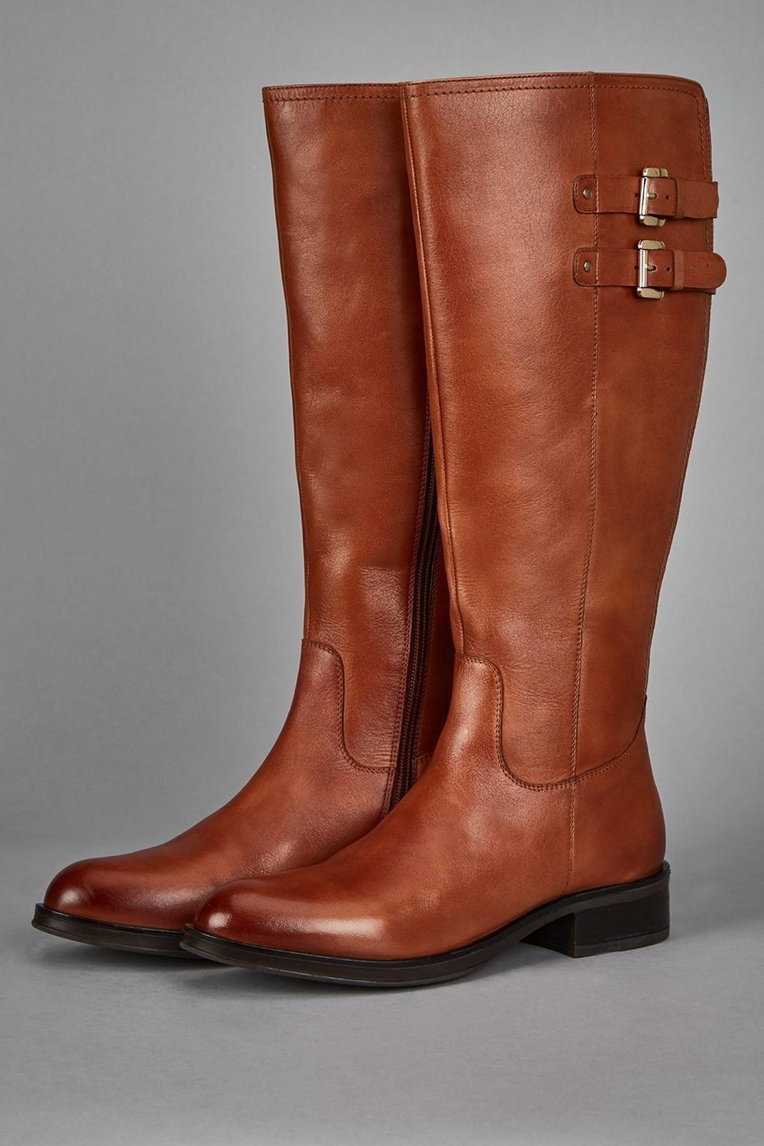 166 Leather Tallia Buckle Strap Boot image number 2