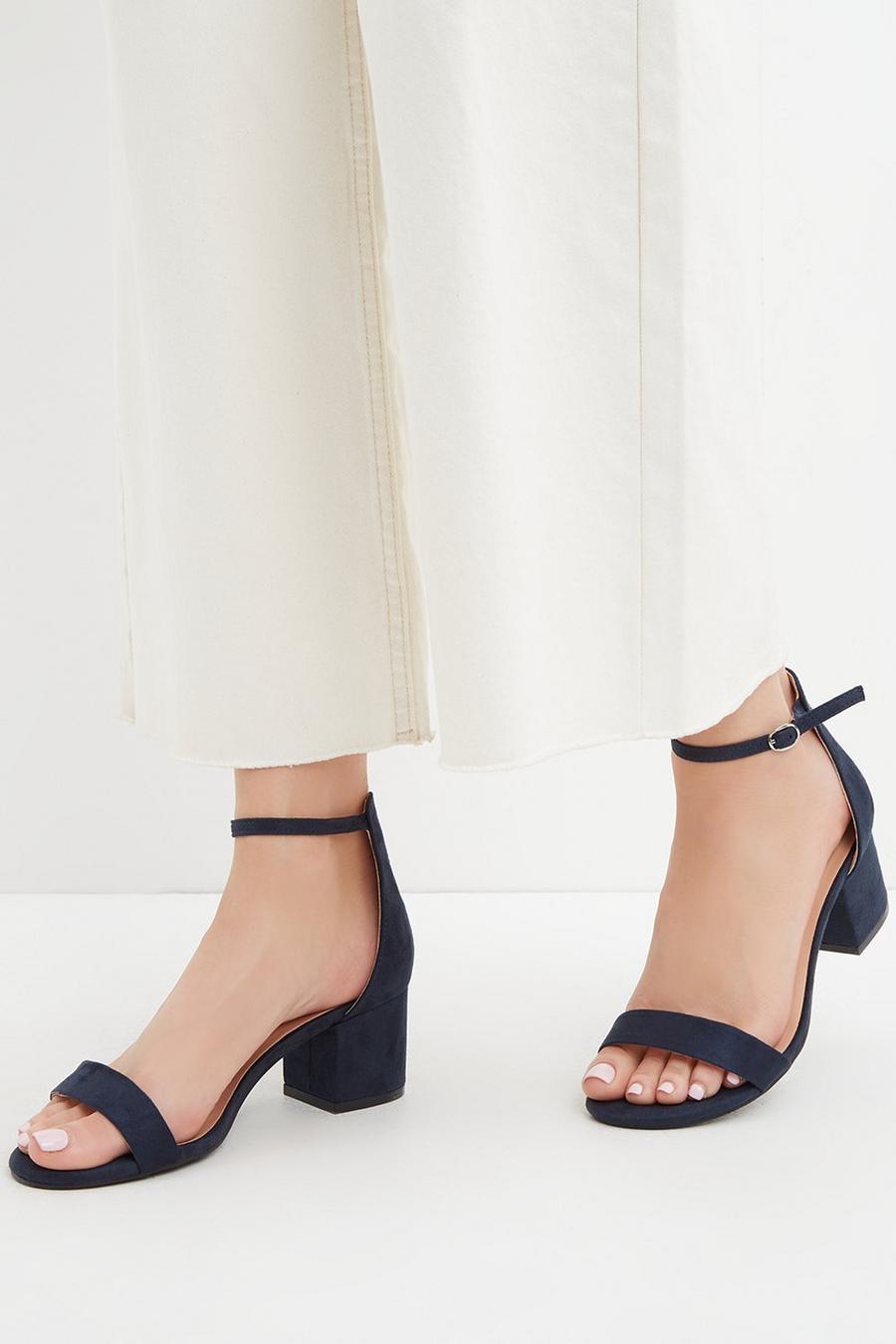 Wide Fit Summer Low Block Heeled Sandals
