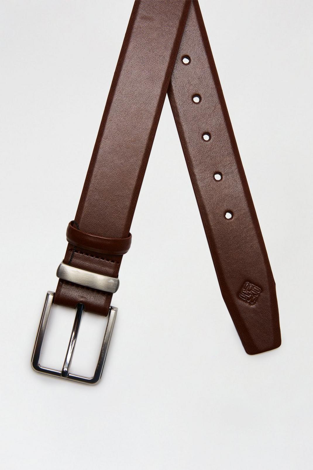380 Dark Brown Leather Belt image number 2