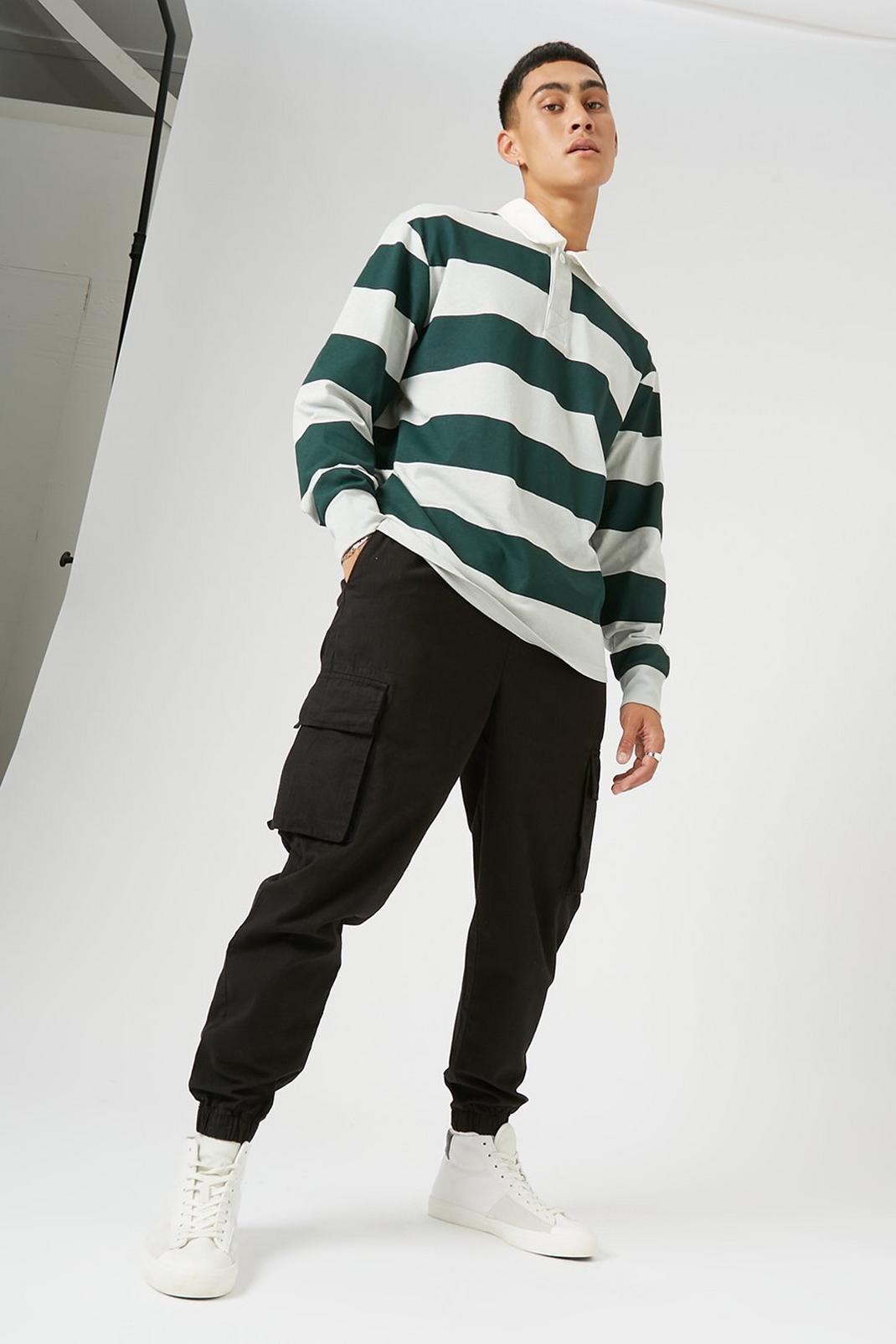 399 Oversized Striped Rugby Shirt image number 2