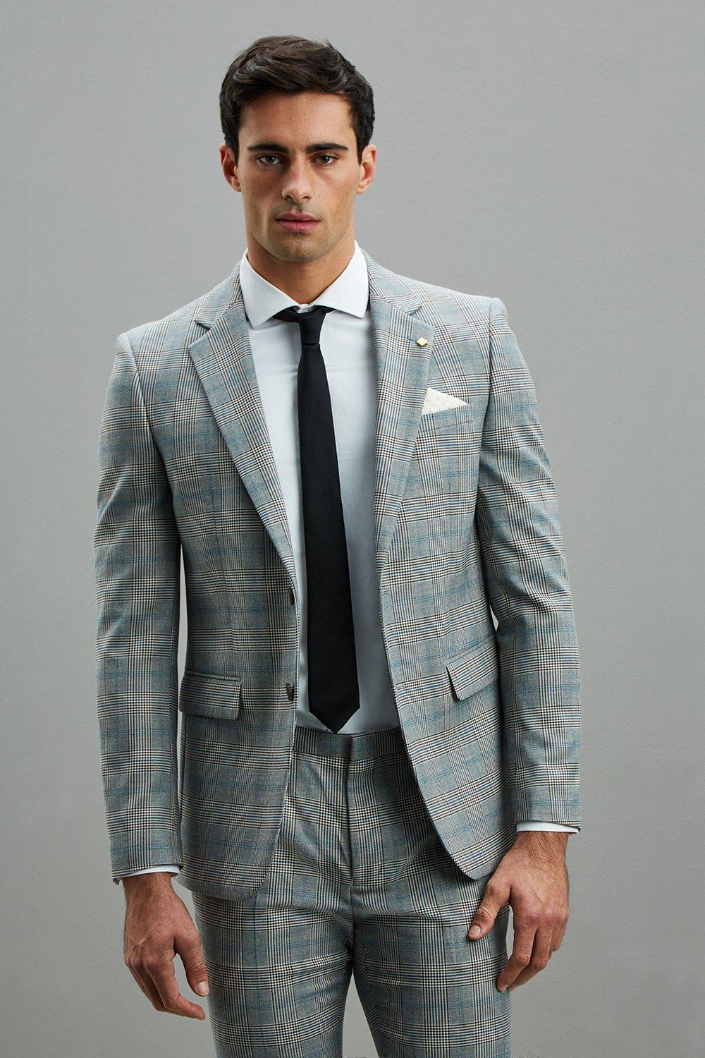 burton checked suit