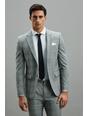 106 Skinny Aqua Bold Check Suit Jacket