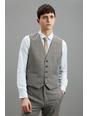 106 Skinny Multi House Check Suit Waistcoat