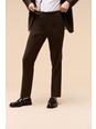 106 Slim Brown Texture Suit Trouser