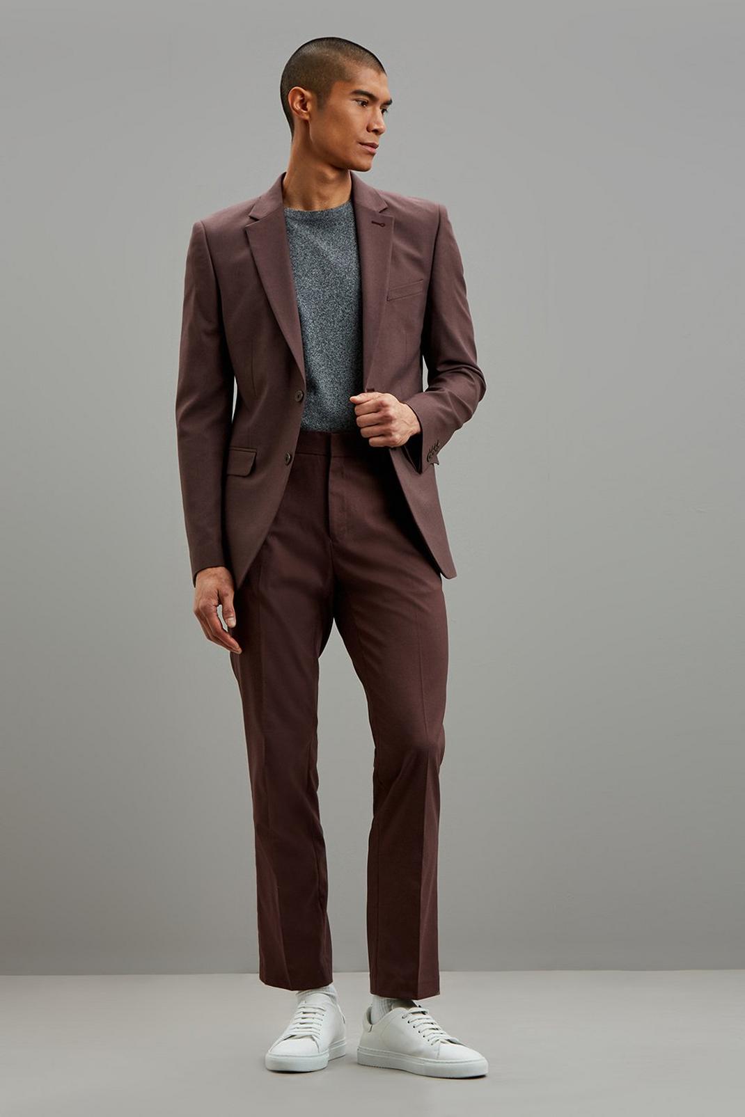 109 Slim Fit Peppercorn Suit Trouser  image number 2