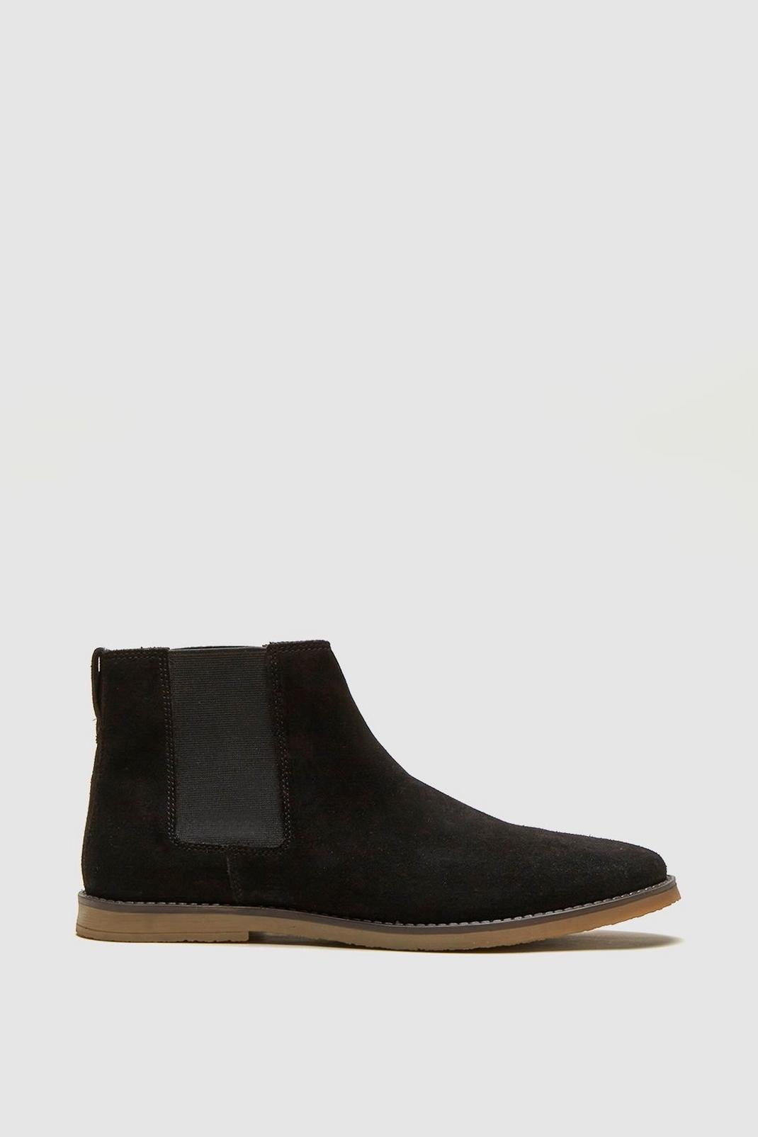 Black Suede Chelsea Boots image number 1