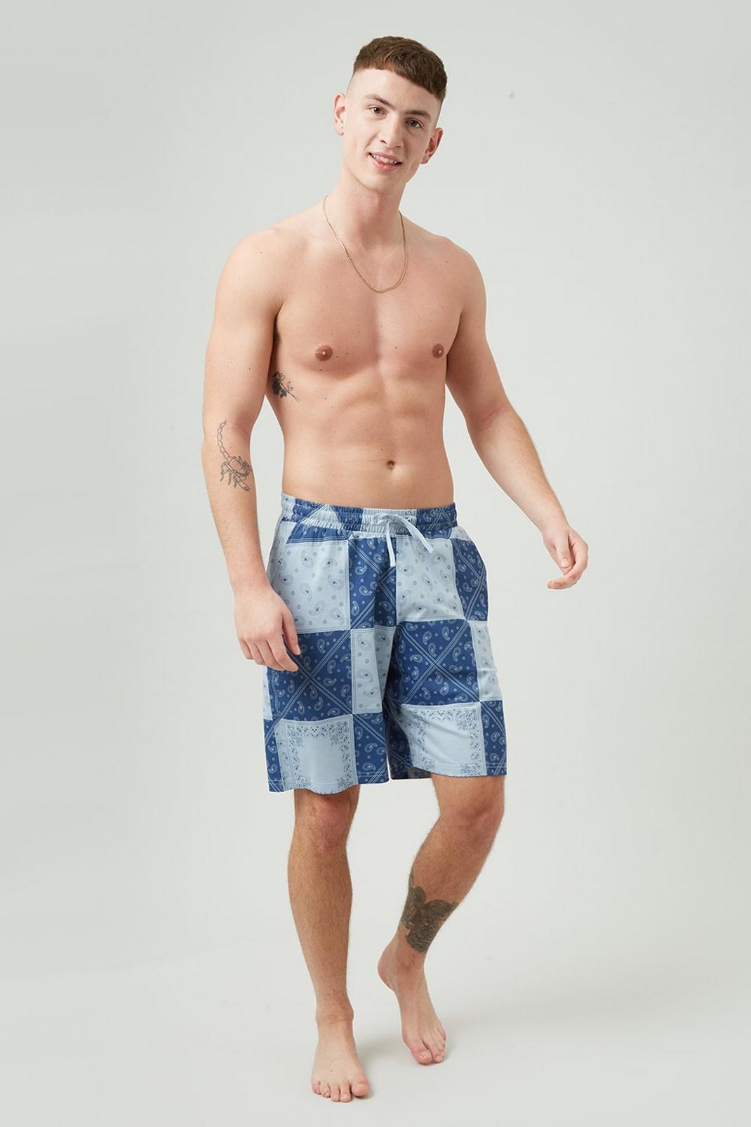 148 Men's Tile Pyjamas Navy image number 1
