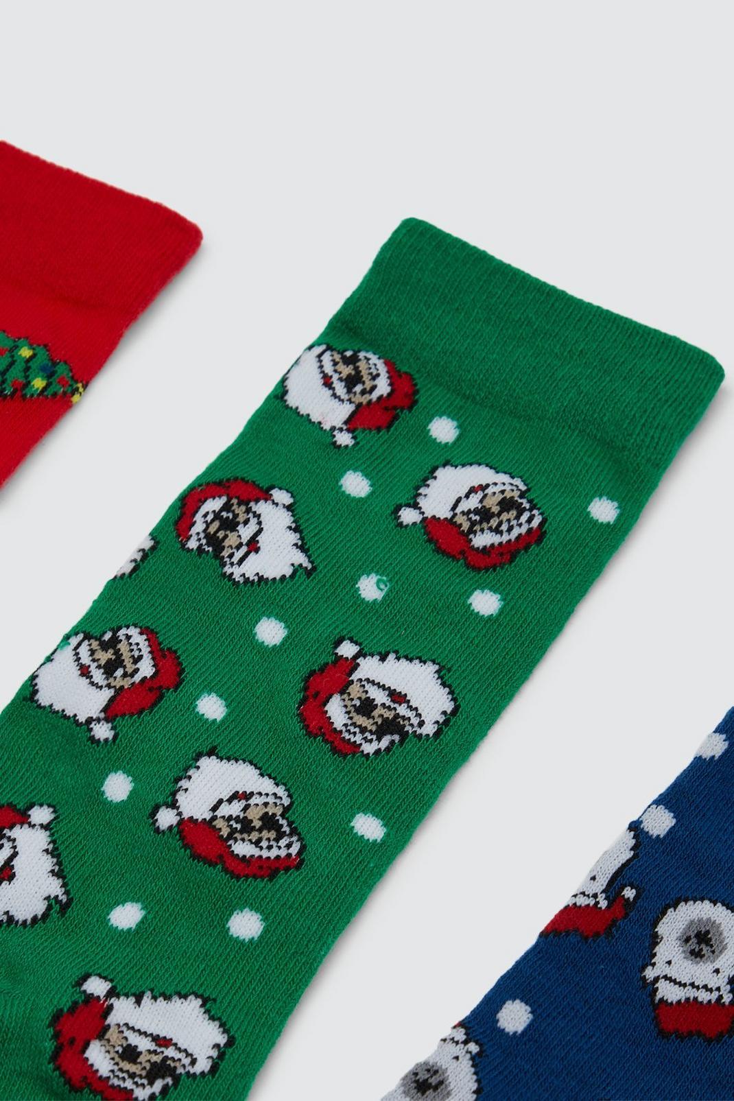 144 5 Pack Socks With Christmas Prints image number 2