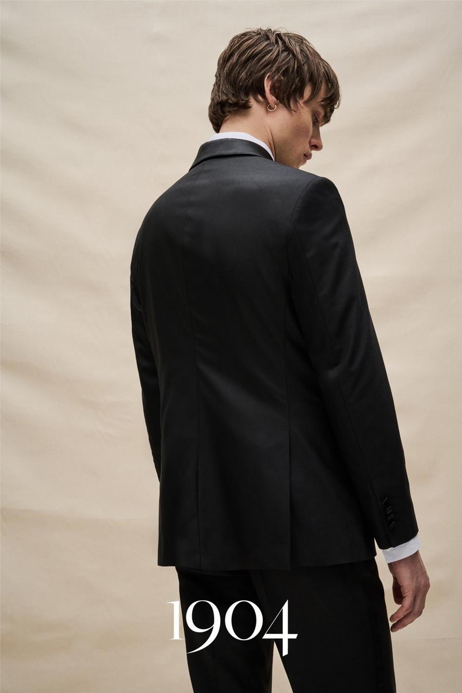 194 Tailored Fit Black Premium Tux Suit Trousers