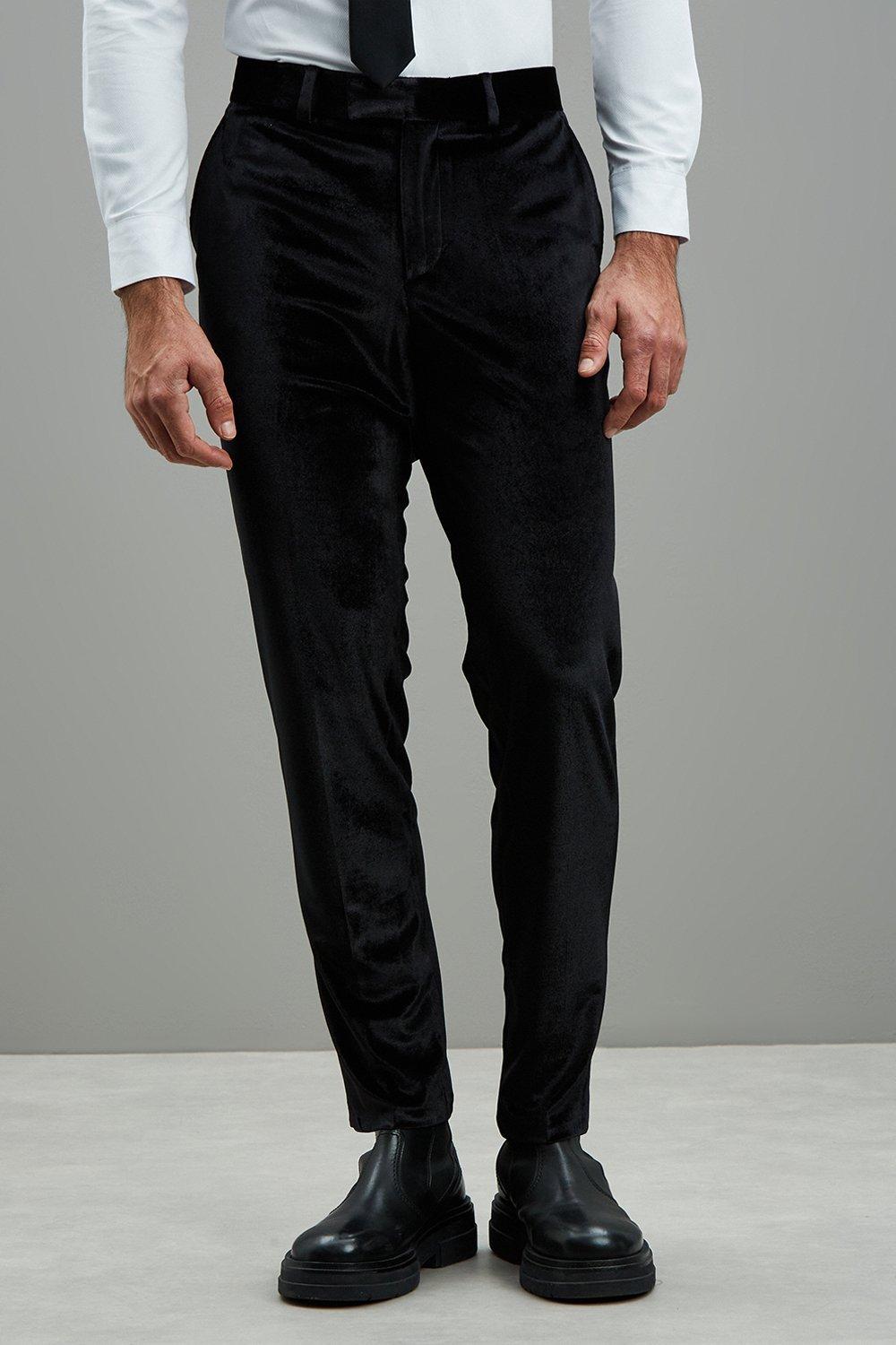 black velvet dress pants mens