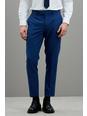 Skinny Fit Blue Tuxedo Suit Trousers