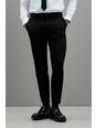 105 Skinny Fit Black Tuxedo Trousers