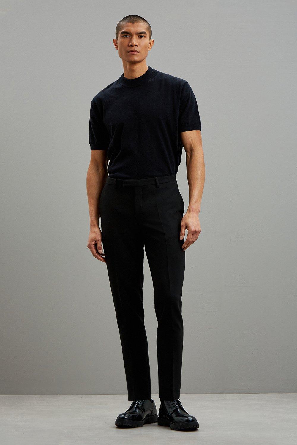 super skinny fit black trousers