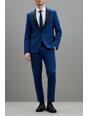 Skinny Fit Blue Tuxedo Suit Jacket