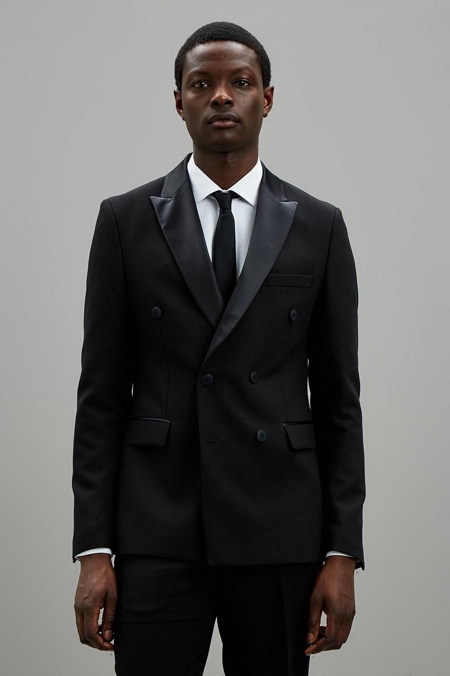 Slim Double Breasted Tuxedo Two-Piece Suit