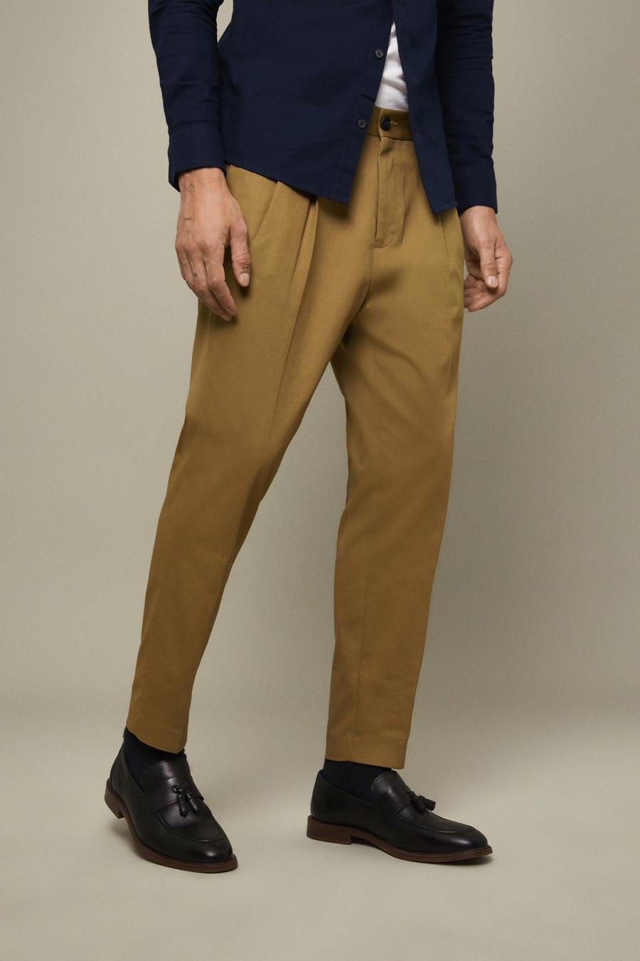 Slim Pleat Front Trousers