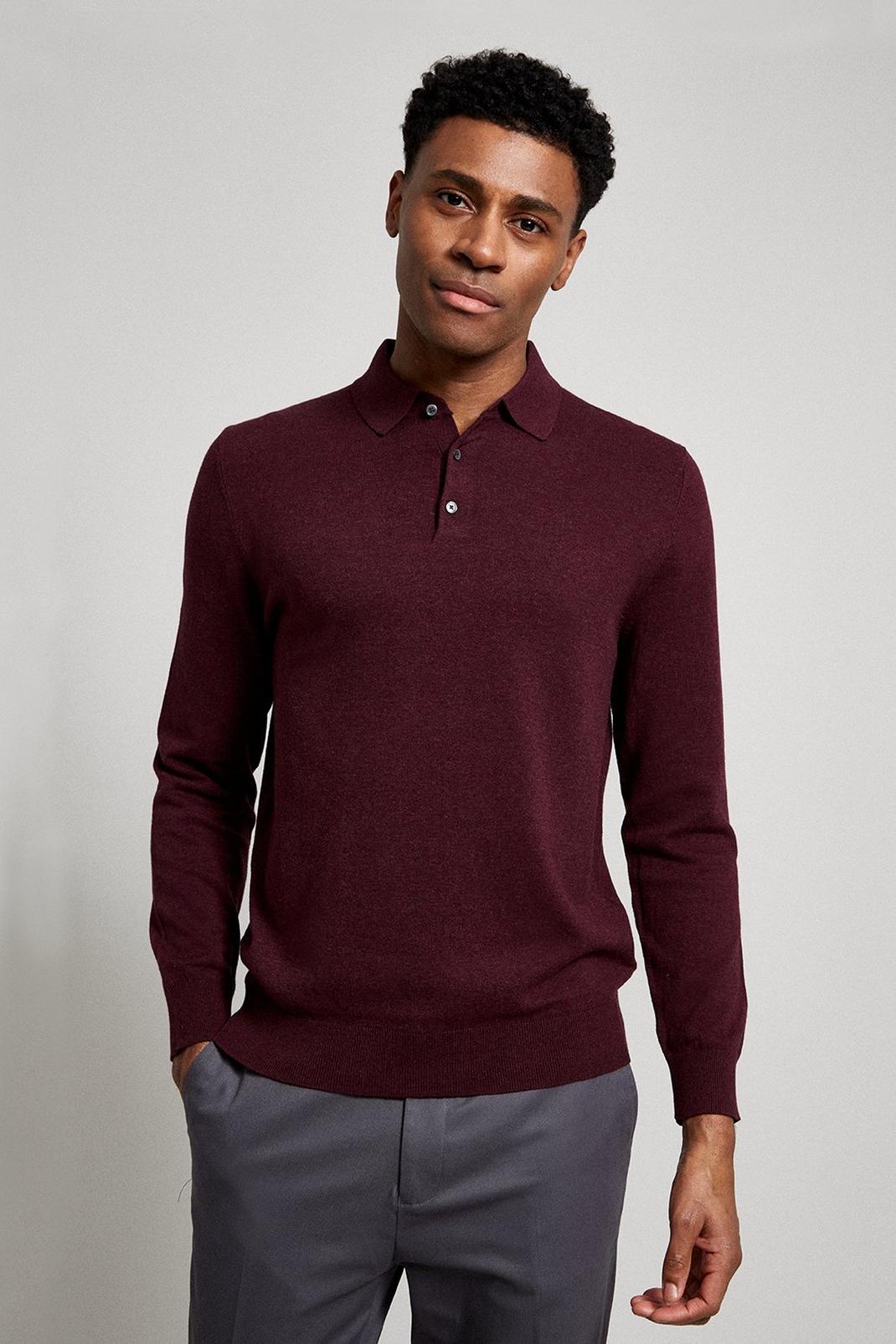 Regular Fit Burgundy Core Polo image number 1