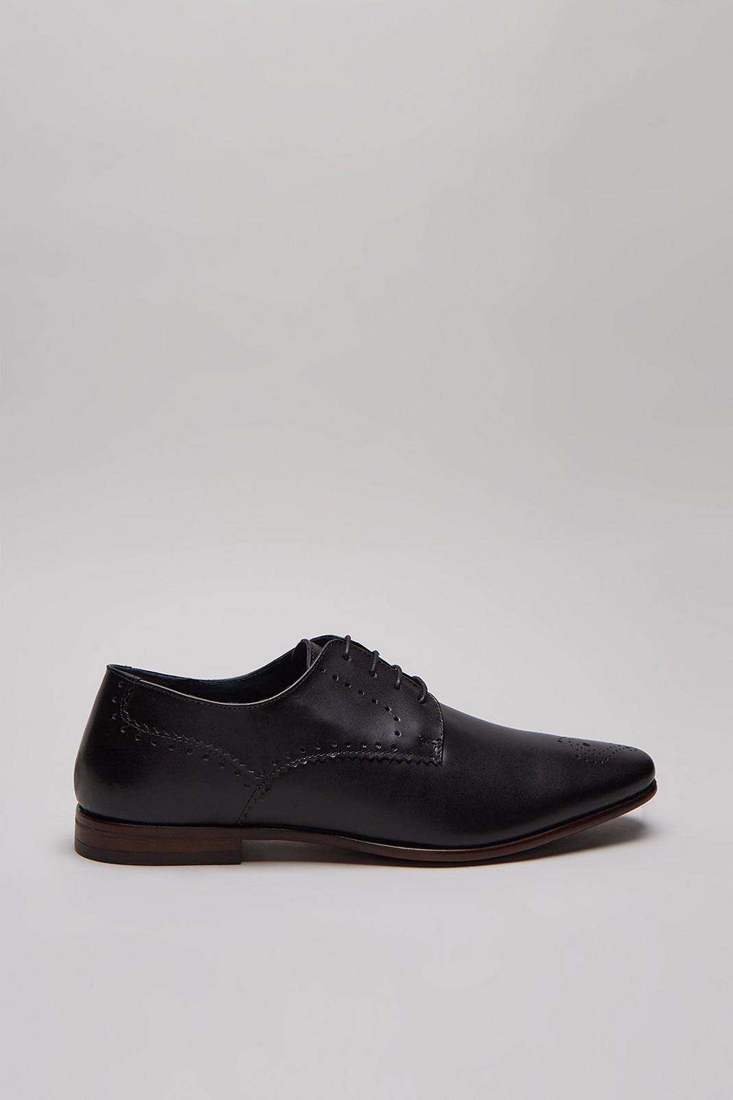 105 Black Leather Derby Shoe image number 1